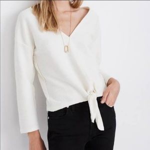 Madewell Texture & Thread Tie Front Top